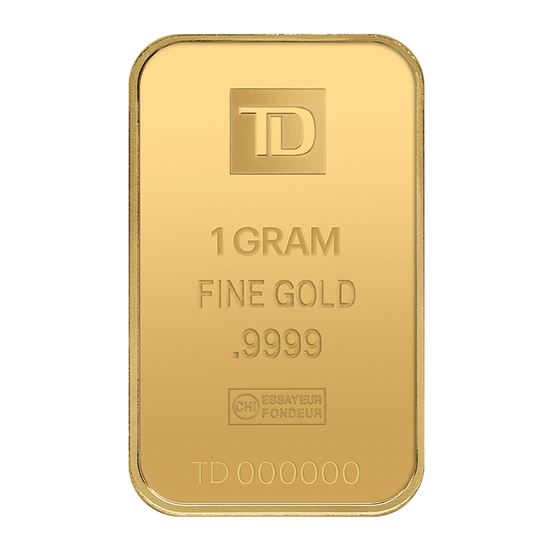 Image for 1 gram TD Gold Bar from TD Precious Metals